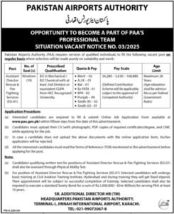 PAA Pakistan Airports Authority Karachi Jobs 2025